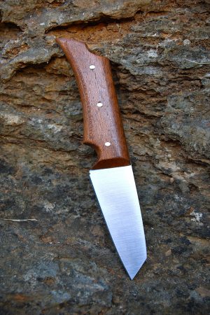 Couteau d'office manche en acajou stabilisé