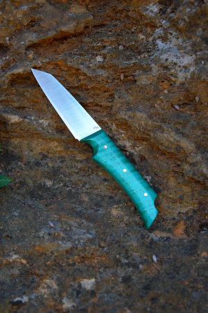 Couteau d'office érable ondé teinté stabilisé